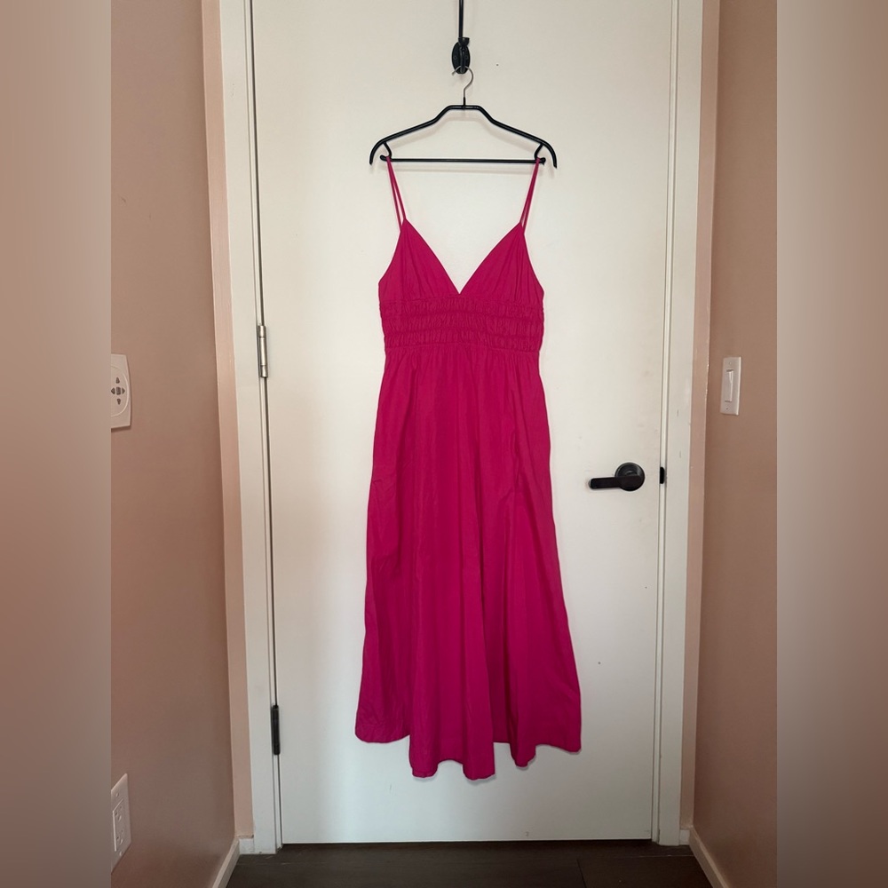 Zara Fuchsia Pink Midi Dress